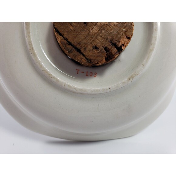 Tea Cup Shaped Coin Bank Your Fortunes in the Cup w Rooster Pennsylvania Dutch - Picture 9 of 10